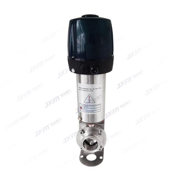 D671X-10P/R 带回信器气动卫生级快装蝶阀