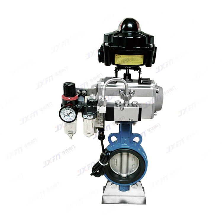 D671X-16Q 配防爆三联件气动对夹蝶阀